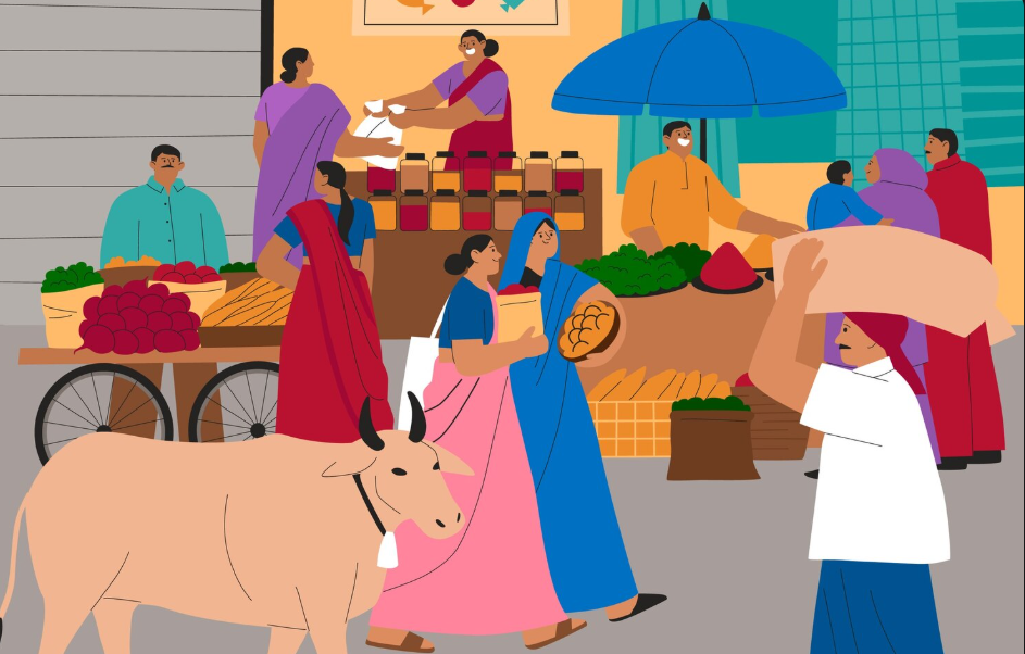 Ethiopian market Place Paint