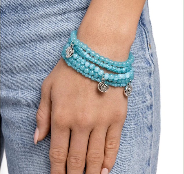 Swirling Shopaholic Bracelet Blue